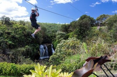 Big Island Zipline Tour Near Akaka Falls (250-ft Waterfall!) - What you see in the air: waterfalls, valleys, and Pacific glimpses