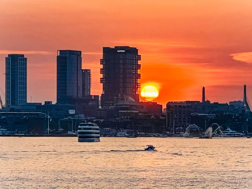 Boston: Boston Harbor Sunset Cruise - USS Constitution at Sunset: The Cannon Salute Moment