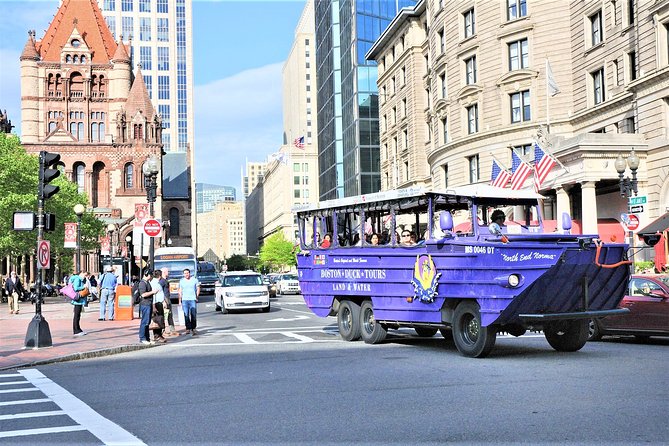 Boston Duck Boat Sightseeing City Tour with Cruise Along Charles River - Back Bay, Newbury Street, Copley Square, and the Big Dig