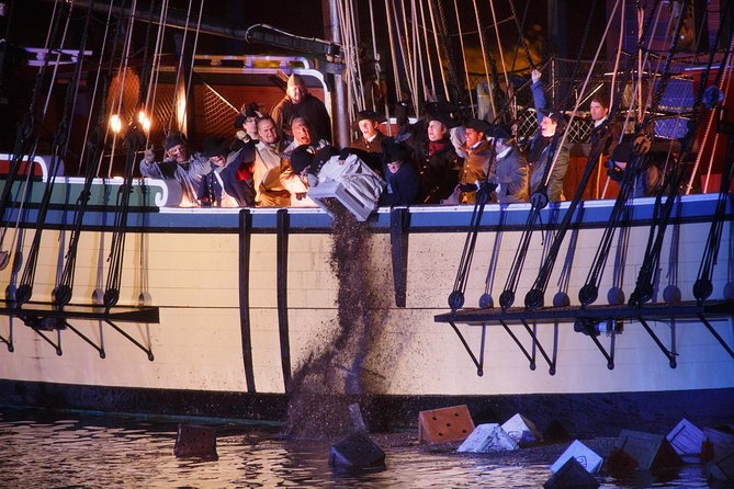 Boston Tea Party Ships and Museum Admission - On the brig Beaver and Eleanor: throwing your own tea