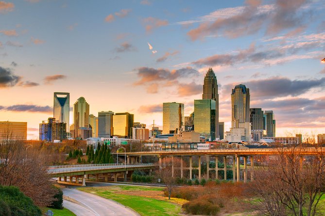 Charlotte's Premier Historical City Tour on Eco- Friendly Cart - Getting your bearings: Spectrum Center and the NASCAR Hall of Fame