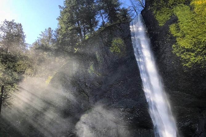 Columbia River Gorge Waterfalls & Mt Hood Tour from Portland, OR - Multnomah Falls Historic Lodge and the Benson Bridge area