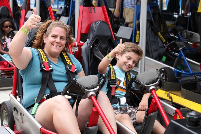 Fun Spot America Theme Parks - Orlando - Kiddie Coaster and mini fun house: how little kids stay included