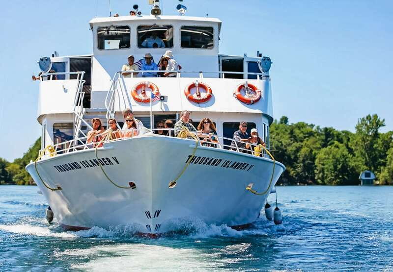 Gananoque: 1000 Islands Cruise & Optional Boldt Castle Entry - The sights you pass: St. Lawrence Statue, Zavikon Island, Millionaires’ Row