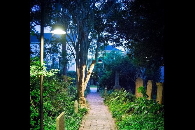 Ghosts of Charleston Night-Time Walking Tour with Unitarian Church Graveyard - Start at Buxton Books: the ghost-tour bookshop vibe