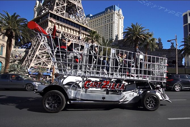 Giant Shopping Cart Limo Ride in Las Vegas - Music on board: making the ride feel like your own Vegas night