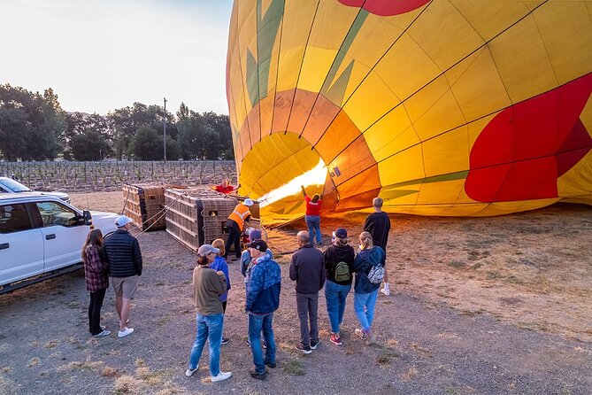 Hot Air Balloon Rides in Napa Valley - Dress for Cold Ground and Warmer Air