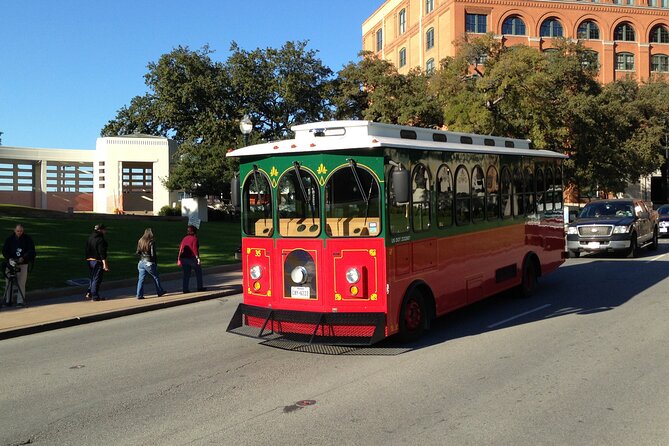 John F. Kennedy Trolley Tour in Dallas - Dealey Plaza stop: the moment everyone pictures, in real space