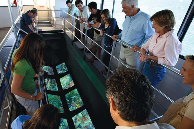 Key West Glass-Bottom Boat Tour with Sunset Option - Boat layout and where to sit for the best reef window