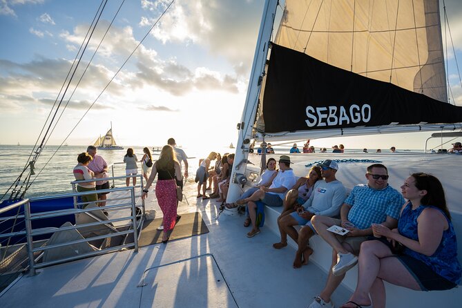 Key West Sunset Sail with Open Bar, Live Music and Hors D'oeuvres - The catamaran experience: deck space, bathrooms, and where to sit