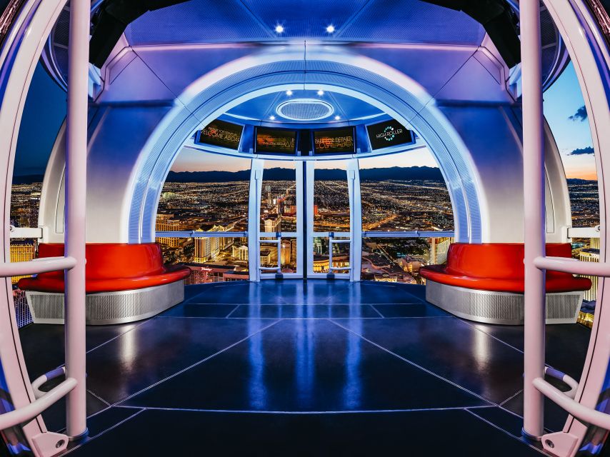Las Vegas Strip: The High Roller at The LINQ Ticket - The ride itself: 28 air-conditioned pods and a 30-minute audio tour