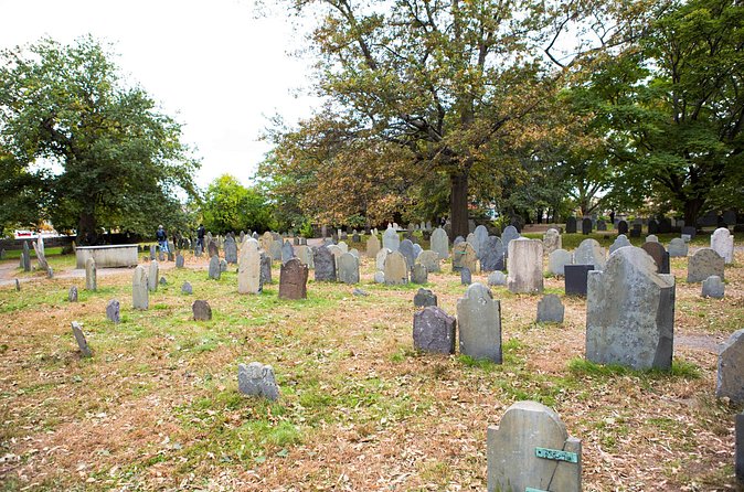 Mysteries and Murders of Salem Guided Night-Time Walking Tour - Burying Point Cemetery gate: the “we don’t enter” rules keep it respectful
