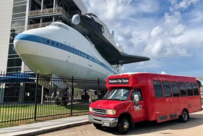 NASA's Space Center Admission Plus Houston City Tour - Cowboy Visitor Center Check-In and the Double-Decker Bus Loop