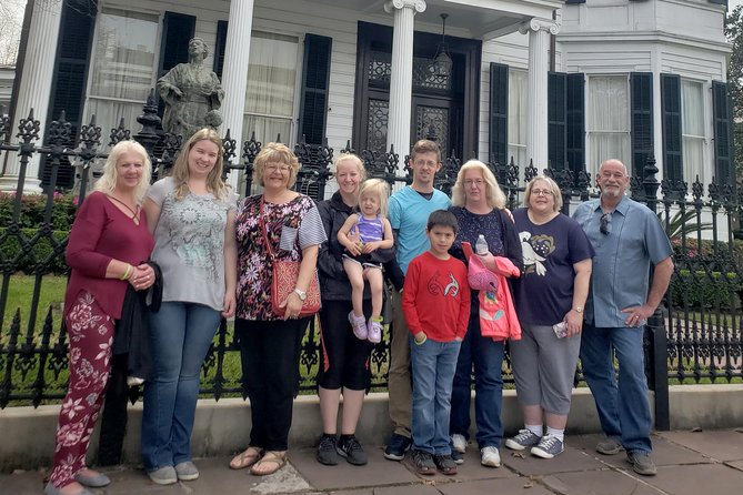 New Orleans Garden District History Walking Tour - Stop 1: Lafayette Cemetery #1 viewing from the iron gates