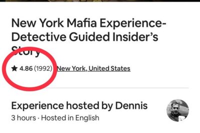 New York City Mafia and Local Food Tour led by NYPD Guides - The East Village Start at 302 E 12th St: John’s of 12th Street