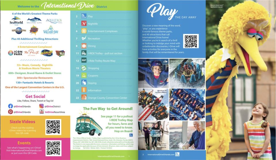 Orlando: I-Ride Trolley Hop-on Hop-off Pass - Key stops along the way: outlets, SeaWorld/Aquatica, ICON Park and more
