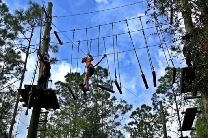Orlando Tree Trek Adventure Park - What you’ll do up there: swinging logs, cargo nets, bridges, ziplines