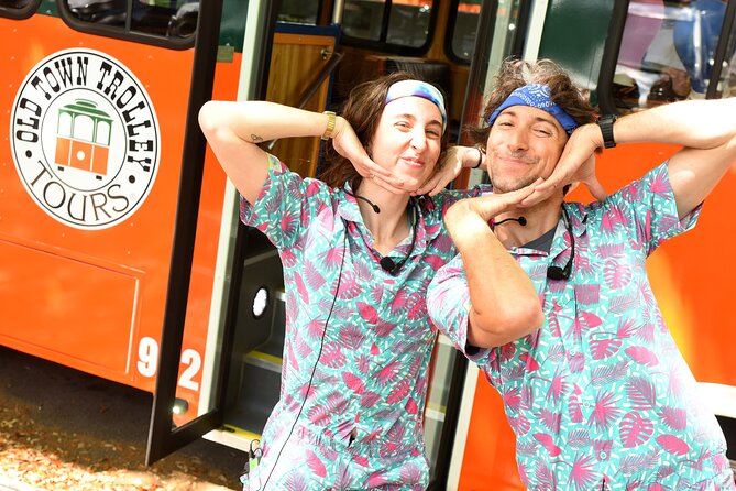 "Savannah for Morons" Comedy Trolley Tour - Getting on board: 90 minutes, headsets, and a route built around the downtown squares
