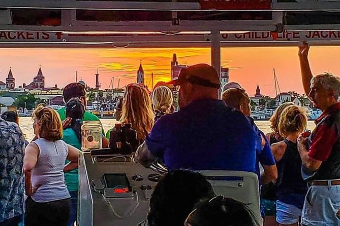 Sunset Cruise of St. Augustine - Stop 1: Castillo de San Marcos while the sky sets behind it