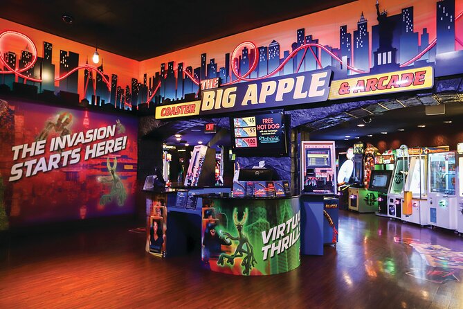 The Big Apple Coaster at New York New York Hotel and Casino - Beyond the coaster: Big Apple Arcade and Greenwich Village stroll