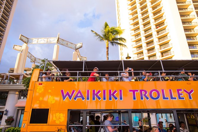 Waikiki Trolley Hop-On Hop-Off Tour of Honolulu - The Red-route style downtown and Chinatown loop: palaces, Punchbowl, gardens, and Aloha Tower