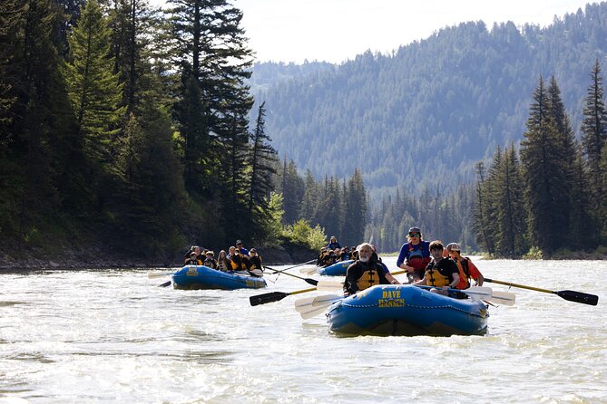 Whitewater Rafting in Jackson Hole : Family Standard Raft - Season and conditions: late September vs mid-summer